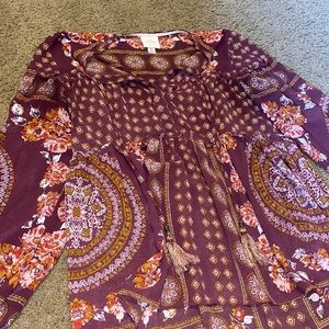 flowy patterned top